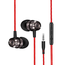 Load image into Gallery viewer, In ear headset turbo metal subwoofer with microphone by wire mobile phone computer MP3 headset