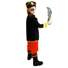 Load image into Gallery viewer, Halloween Children's Pirate with shoes hat belt Costume Ball Shows Costumes Boys and Girls Caribbean Pirate Captain Clothes Sets