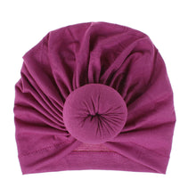 Load image into Gallery viewer, 18-Color Knitted Rayon Donut Babies' Cloth Cap Children's Hat Baby