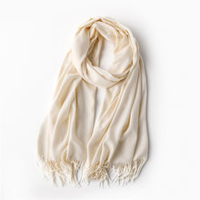Load image into Gallery viewer, Women's Cashmere-like Solid Color 2023 Autumn and Winter Thickening Tassel Shawl Women's Big Red Scarf
