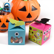 Load image into Gallery viewer, 10PCs Candy Box Halloween Little Monster Candy Box Colorful Gift Square Packing Box