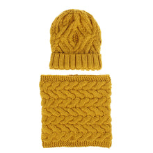 Load image into Gallery viewer, Women's Knitted Hat Hat Scarf Two-Piece Set Autumn and Winter New Fashion Woolen Hat