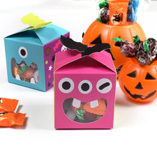 Load image into Gallery viewer, 10PCs Candy Box Halloween Little Monster Candy Box Colorful Gift Square Packing Box