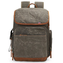 Load image into Gallery viewer, Photography Bag SLR Backpack Waterproof Large Capacity Wax Dyed Canvas Outdoor Bag
