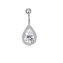 Load image into Gallery viewer, Water Drop Zircon Navel Buckle Umbilical Ring Piercing Jewelry