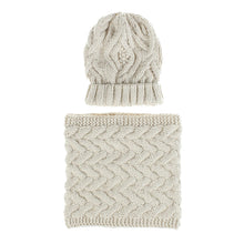 Load image into Gallery viewer, Women's Knitted Hat Hat Scarf Two-Piece Set Autumn and Winter New Fashion Woolen Hat