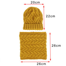 Load image into Gallery viewer, Women's Knitted Hat Hat Scarf Two-Piece Set Autumn and Winter New Fashion Woolen Hat