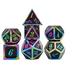 Load image into Gallery viewer, Metal Dice Set with Bag Board Role Playing Dragons Table Game Bar Party 7Pcs/Set
