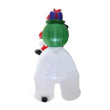 Load image into Gallery viewer, Holiday Decoration Christmas White Bear Inflatable Santa Riding Shaking Head Bear Atmosphere Decoration