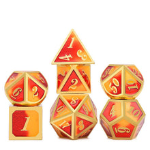 Load image into Gallery viewer, Metal Dice Set with Bag Board Role Playing Dragons Table Game Bar Party 7Pcs/Set