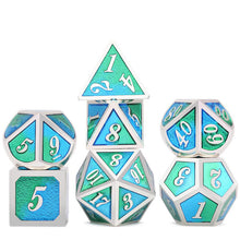 Load image into Gallery viewer, Metal Dice Set with Bag Board Role Playing Dragons Table Game Bar Party 7Pcs/Set