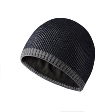 Load image into Gallery viewer, Men 'S Knitted Hat New Two-Tone Straight Edge Cap Outdoor Leisure All-Match Fashion Cap Warm Pullover Cap