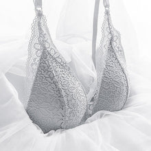 Load image into Gallery viewer, Lace Sexy No Wire Bras Gathering Front Buckle Adjustable Bras