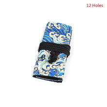 Load image into Gallery viewer, Pencil Case Canvas Roll Up Pencil Bag Pen Curtain Case Makeup Wrap Holder