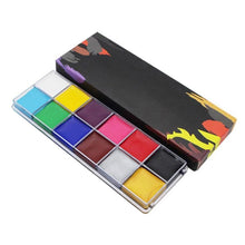 Load image into Gallery viewer, 12 Colors Art Painting Body Face Painting Oil Tattoo Makeup Cosmetic Drama Clown Halloween Party Non Toxic For Adult Child