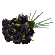 Load image into Gallery viewer, 12 Heads Simulation Artificial Rose Flower Silk Bouquet Wedding Party Home Decor Beauty Cheap Fake Flowers indoor Accessories