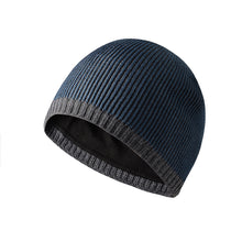 Load image into Gallery viewer, Men 'S Knitted Hat New Two-Tone Straight Edge Cap Outdoor Leisure All-Match Fashion Cap Warm Pullover Cap