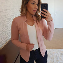 Load image into Gallery viewer, Autumn and Winter Small Suit Long Sleeve Solid Color Cardigan Outerwear Top Suit