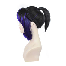 Load image into Gallery viewer, Kimetsu No Yaiba Wig Butterfly Forbear Wig Cosplay Head Cover Black Gradient Blue
