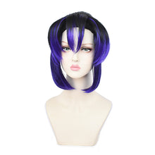 Load image into Gallery viewer, Kimetsu No Yaiba Wig Butterfly Forbear Wig Cosplay Head Cover Black Gradient Blue