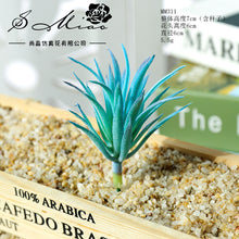 Load image into Gallery viewer, Blue Series Artificial Succulent Pant Flower Head Creative DIY Accessories Flower Arrangement Artificial Flower Plant Wall Supplies Green Plant