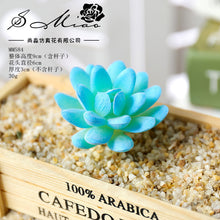 Load image into Gallery viewer, Blue Series Artificial Succulent Pant Flower Head Creative DIY Accessories Flower Arrangement Artificial Flower Plant Wall Supplies Green Plant