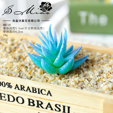 Load image into Gallery viewer, Blue Series Artificial Succulent Pant Flower Head Creative DIY Accessories Flower Arrangement Artificial Flower Plant Wall Supplies Green Plant