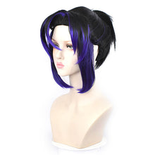 Load image into Gallery viewer, Kimetsu No Yaiba Wig Butterfly Forbear Wig Cosplay Head Cover Black Gradient Blue