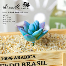 Load image into Gallery viewer, Blue Series Artificial Succulent Pant Flower Head Creative DIY Accessories Flower Arrangement Artificial Flower Plant Wall Supplies Green Plant