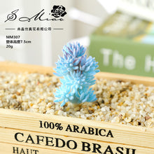 Load image into Gallery viewer, Blue Series Artificial Succulent Pant Flower Head Creative DIY Accessories Flower Arrangement Artificial Flower Plant Wall Supplies Green Plant