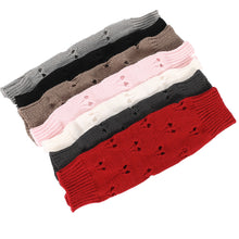 Load image into Gallery viewer, Jacquard Heart Knitted Wool Keep Warm Arm Sleeve Men's and Women's Mid-Length Ski Fingerless Gloves