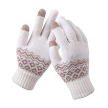 Load image into Gallery viewer, Cold Protection Thickening Adult Jacquard Gloves Manufacturer Women's Winter Knitted Touch-Screen Gloves