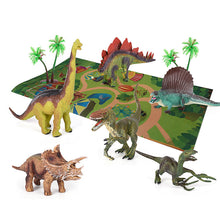 Load image into Gallery viewer, Dinosaur toy figure with activity play mat and tree, perfect gift for children, boys and girls
