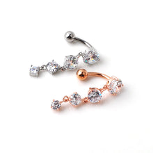 Load image into Gallery viewer, Piercing Jewelry Zircon Upside down Fashion Belly Ring Creative Navel Stud