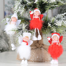 Load image into Gallery viewer, Christmas Decoration Supplies Angel Feather Pendant Plush Wings Sitting Pendant Hanging Ornament