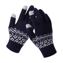 Load image into Gallery viewer, Cold Protection Thickening Adult Jacquard Gloves Manufacturer Women's Winter Knitted Touch-Screen Gloves