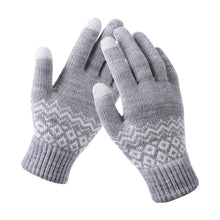Load image into Gallery viewer, Cold Protection Thickening Adult Jacquard Gloves Manufacturer Women's Winter Knitted Touch-Screen Gloves