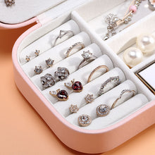 Load image into Gallery viewer, Jewelry Storage Box Double earrings ring flannel portable Box