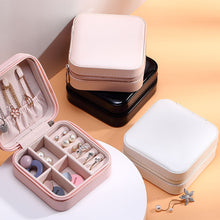 Load image into Gallery viewer, Jewelry Storage Box Portable Earrings Ring PU Leather Holders Case