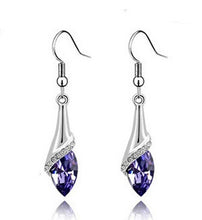 Load image into Gallery viewer, Fashion Shining Diamond Long Horse Eye Crystal Earrings Women's Crystal Eardrops Earrings