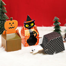 Load image into Gallery viewer, 5PCs Halloween Candy Box Biscuit Cake Box DIY Baking Food Packaging Box Pumpkin Theme Ornament Gift Box