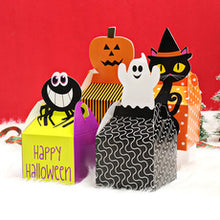 Load image into Gallery viewer, 5PCs Halloween Candy Box Biscuit Cake Box DIY Baking Food Packaging Box Pumpkin Theme Ornament Gift Box