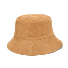 Load image into Gallery viewer, Suede Wide Brim Bucket Hat Men's and Women's Solid Color Light Board Double-Sided Wear Bucket Hat Autumn Outdoor Sun Hat