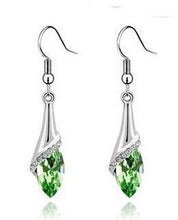 Load image into Gallery viewer, Fashion Shining Diamond Long Horse Eye Crystal Earrings Women's Crystal Eardrops Earrings
