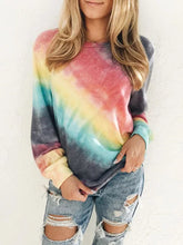 Load image into Gallery viewer, Spring and Autumn Print round Neck Long Sleeve Casual T-shirt Top Women's Clothing