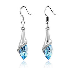 Load image into Gallery viewer, Fashion Shining Diamond Long Horse Eye Crystal Earrings Women's Crystal Eardrops Earrings