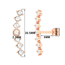 Load image into Gallery viewer, Exquisite Fashion 7 Zircon Ear Bone Stud Earrings Piercing Jewelry