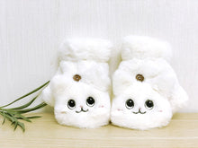 Load image into Gallery viewer, Plush Gloves Cartoon Cat Cute Half Finger Flip Warm Thickened Student Keyboard Gloves Female Winter