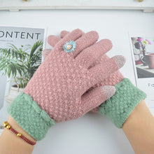 Load image into Gallery viewer, Jacquard Gloves Winter Touch Screen Thermal Knitting Gloves Outdoor Fashion Cold-Proof Gloves