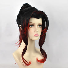 Load image into Gallery viewer, Kimetsu No Yaiba Black Dead MOU Jiguoyuan Cos Wig Black Red Gradient Color Jiguoyan Sheng